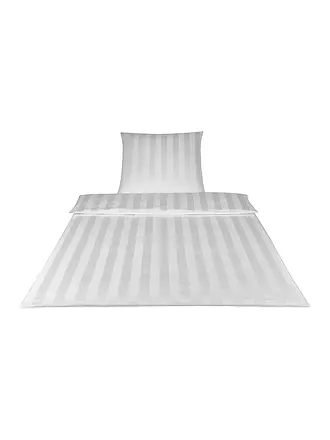 ELEGANTE | Damast-Bettwäsche "" 70x90cm/140x200cm (Creme) | weiss